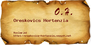 Oreskovics Hortenzia névjegykártya